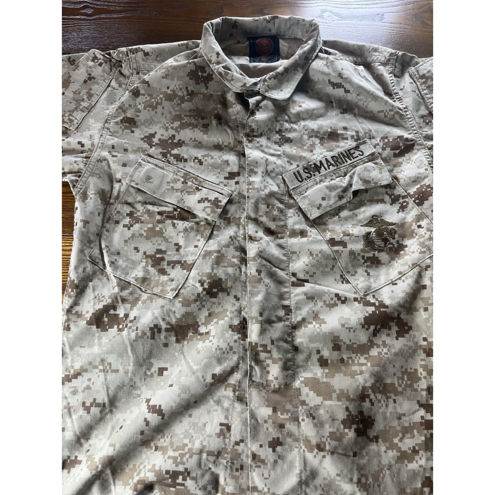 USMC Marines Shirt Jacket Digital Camo Desert Small Long Marpat Camouflage